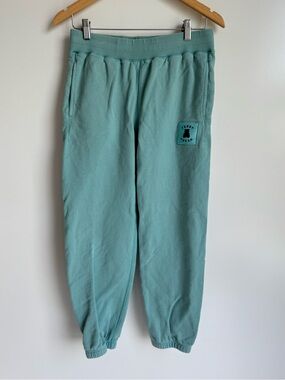 Teddy Fresh Teal Green Jogger‎ Sweatpants Small 100% Cotton trendy heavy